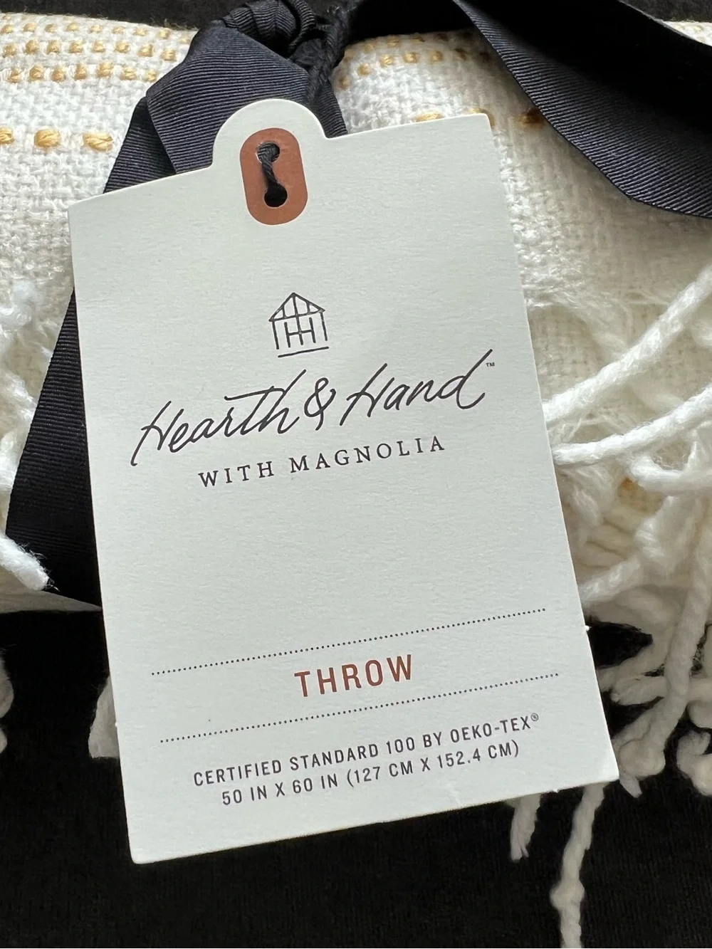 NWT Hearth & Hand with Magnolia Throw 50”x60”